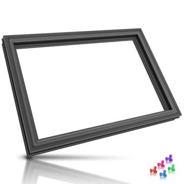 Imagem de Substituição atualizada da junta da porta do refrigerador WPW10436253 compatível com substituição da junta da porta do freezer da geladeira Whirlpool preta W10436253 Gaxeta da porta do freezer para