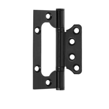 Imagem de Dobradiça Porta Sobrepor Sem Rebaixo Inox 4`X3`X2,2Mm Preta