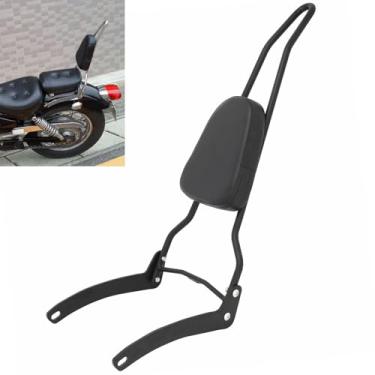 Imagem de Passenger Tall Sissy Bar encosto traseiro adequado para Yamaha Virago XV125 1989-2011 XV250 1989-2020 V Star XV250 2008-2023, preto