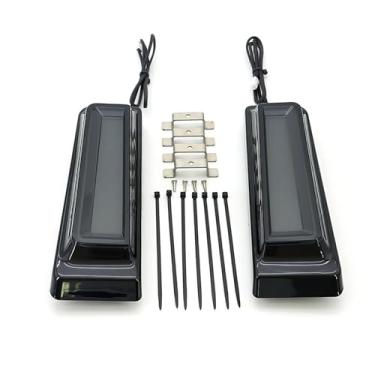 Imagem de RUNNING PANTHER Luz lateral para alforje de LED para-lama traseiro para Harley, 2 peças de luz traseira de freio auxiliar vermelha para Harley Road King CVO Electra Glide Ultra Limited 2014-2023