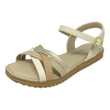 Imagem de Sandália Rasteirinha Feminina Conforto Metalizado Modare