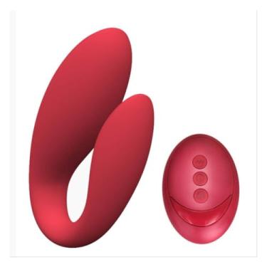 Imagem de Estimulador Recarregável para Casais Formato U em Silicone com Vibração Ajustável - Dildo G-Spot