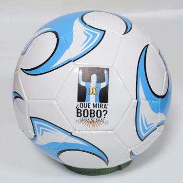 Imagem de Bola de futebol com logotipo da frase mais icônica do mundo do futebol, tamanho oficial e peso, todas as idades (tamanho 5) BALÓN FÚTBOL MESSI CON FRASE MÁS ICÓNICA DEL MUNDO DEL FÚTBOL FÚTBOL