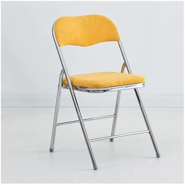 Imagem de NEWCES Cadeira dobrável estofada cadeira dobrável sem apoios de braço com encosto confortável assento de jantar acolchoado para casa cadeira de evento portátil forte e resistente (cor: a)