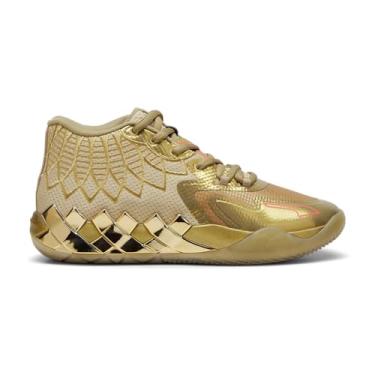 Imagem de PUMA Tênis de basquete masculino Mb.01 Golden Child Basketball Court - Dourado - Tamanho 42