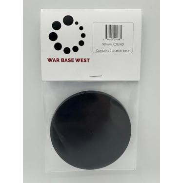 Imagem de War Base West 90mm Round Gaming Base, Black Plastic, 1-Pack, Compatible with Warhammer 40k & Age of Sigmar