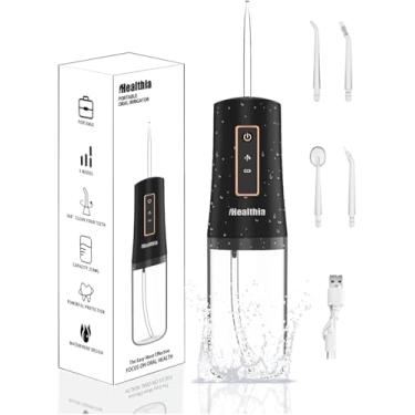 Imagem de iHealthia-Water-Flosser-Teeth-Oral-Irrigator,Rechargeable-Waterproof,Portable Cordless,Water flossers, 3 Modes 4 Nozzles, for Home&Travel