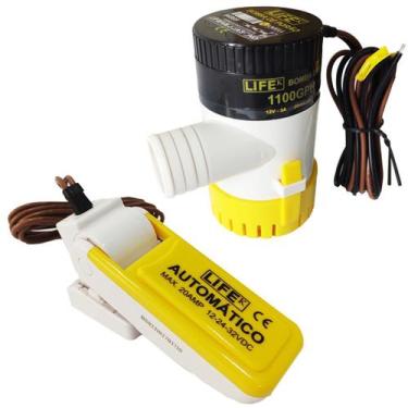 Imagem de Bomba Porão 1100GPH 12V + Automático Bomba Porão Life K