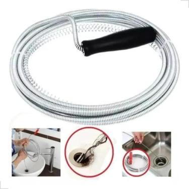 Imagem de Desentupidor Manual 3M Mangueira Flexível para Pia Ralo e Vaso Sanitár