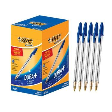 Imagem de Caneta Bic Crista 1.0 Média Azul - Caixa Com 50