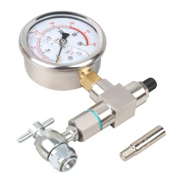 Imagem de ENYSAON Kit de enchimento de choque de nitrogênio 700PSI Ferramenta de enchimento de nitrogênio de alta precisão sem perda com extensão para válvula Schrader. Serve para todos os choques com válvula