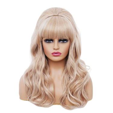 Imagem de Peruca Rugelyss Long Strawberry Blonde misturada com Bang 80s Party