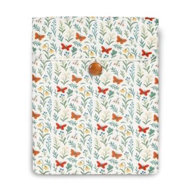 Imagem de Clezolraa Bolsa para Kindle de 6 a 7 polegadas para Kindle Paperwhite 2024 de 17,3 a 17,8 cm, Kindle 2024/2022 de 6 polegadas, Colorsoft, Oasis, Capa com Envelope Acolchoada de Algodão com Estampa