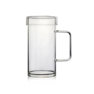 Imagem de URGDWEKJY Copo de vidro feito à mão resistente ao calor copo de café de vidro transparente 700 ml copo de suco água cerveja copo de beber escritório copo de água (b)