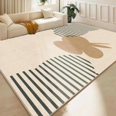 Imagem de Tapete para sala de estar, área grande, cabeceira, sofá linear, mesa de centro, almofada, decoração para casa (50x80 cm, feltro/1)