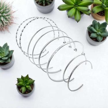 Imagem de Brincos Argola Feminina Niquel Kit 4 Pares Folheados Modelos Variados 