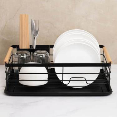 Imagem de Escorredor de Louça Multiuso Cozinha Preto Deend