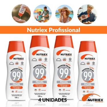 Imagem de Kit 4 Unidade Protetor Solar 99FPS Nutriex Facial Vitamina E