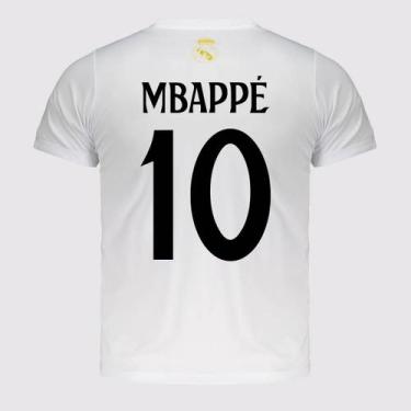 Imagem de Camisa Real Madrid Soft Juvenil Branca 10 Mbappé - Balboa, 16 ANOS