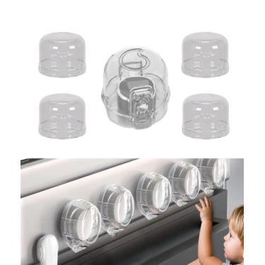 Imagem de Capas de segurança Stove Knob, pacote com 5 unidades, para proteção in