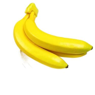 Imagem de Bananas artificiais falsas realistas para tiro de festa decoração de loja de frutas, frutas práticas para casa (3 bananas)