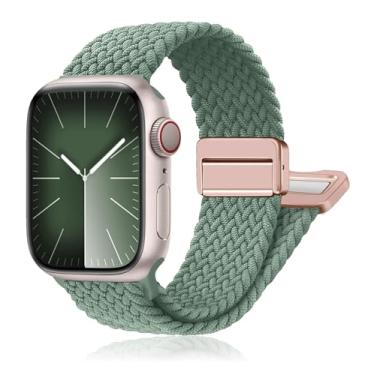Imagem de Pulseira trançada magnética para Apple Watch séries 11 10 9 8 7 6 5 4 3 / SE/Ultra 3 de 40 mm, 44 mm, 46 mm, 42 mm, 38 mm, 41 mm, 45 mm, 49 mm, 49 mm