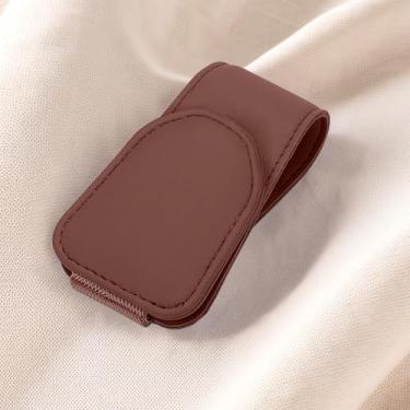 Imagem de Clipe de suporte de óculos de carro (marrom) - organizador de viseira de sol para óculos de sol e óculos de leitura