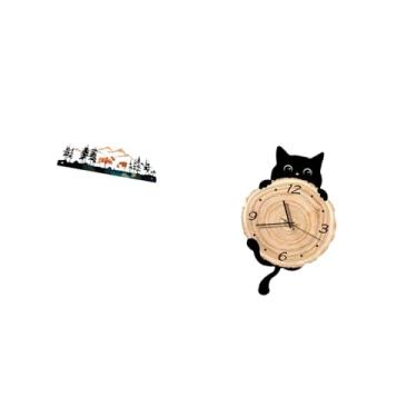 Imagem de Fenteer Relógio de Parede com Escultura de Veado, Decoração Suspensa para Jardim, Cerca, área Externa, Interna, Escritório, Quarto Infantil, DEN, Cas