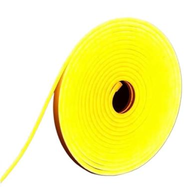 Imagem de Fita de LED Mangueira Neon 5 Metros IP65 Flexível Com ou Sem Fonte(Amarelo,Com Fonte)