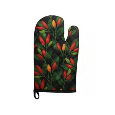 Imagem de Luvas Resistentes Ao Calor Para Cozinha, Adequadas Para Fornos, FogõEs E Churrasqueiras(Pimenta,Par de Luva)