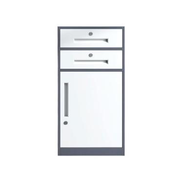 Imagem de Armário de Arquivos Armário de armazenamento escritório aço engrossado 85 cm altura Grande capacidade Gaveta arquivo doméstico(Gray)