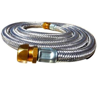 Imagem de mangueira metálica inox para fogão engate rápido 1,5 metros - USICON
