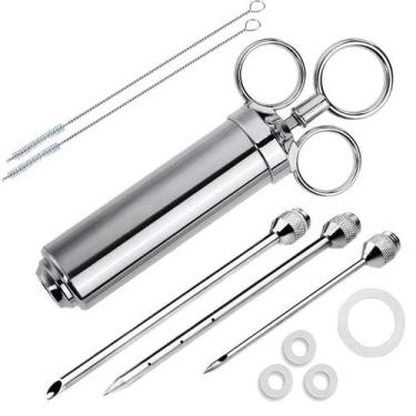 Imagem de Injetor De Temperos Marinada Inox 3 Agulhas Carne Frango - S.G STYLE