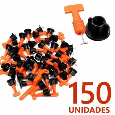 Imagem de Nivelador Espaçador Reutilizável Pisos Porcelanato 150un + 3 Chaves de