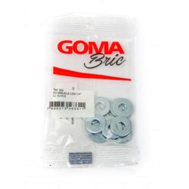 Imagem de Kit Arruela Lisa Goma com 10 Peças 1/4`` 30g