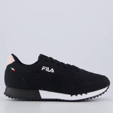Imagem de Tênis Fila Euro Jogger Sport II Feminino Preto e Rosa, 37