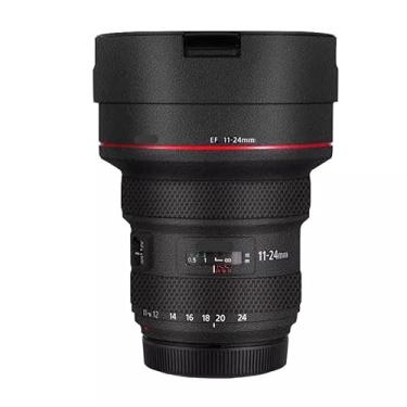 Imagem de EF 11-24 4 L II Adesivo para lente de câmera revestimento película protetora protetor corporal decalque skin para Canon EF 11-24 mm F4 L II (couro preto)