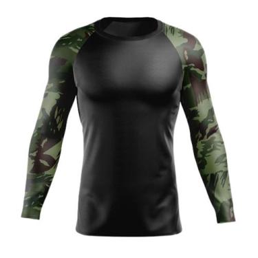 Imagem de Camisa Térmica Manga Longa Masculina Colegial UV Praia Esportes DryFit