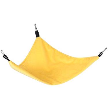 Imagem de Rede Triangular para Animais de Estimação, Cama Suspensa Macia, Durável, Segura para Hamsters, Esquilos, Pássaros, Tela Cinza, Amarelo, 40x19x1cm, Descanso para Dormir (Amarelo)