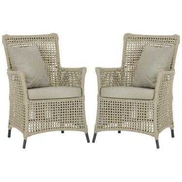 Imagem de Poltronas Igapó Alumínio Pintura Preta Corda Náutica E7 Rami