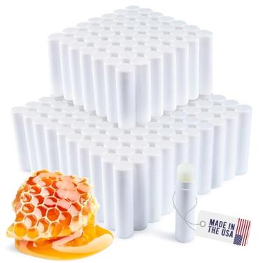 Imagem de Belladonna Bálsamo Labial A Granel Sem Rótulo - Chapstick Com Ingredientes Naturais, Vitamina E, Manteiga De Karité, Personalizado Para Lembrancinhas Festa E Casamento (150 Unidades, Mel)