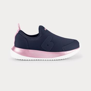 Imagem de Tênis Infantil Bibi Flash Azul Marinho com Rosa, 23