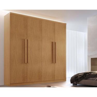 Imagem de Guarda Roupa Solteiro 4 Portas E 3 Gavetas Império Naturale - Rufato