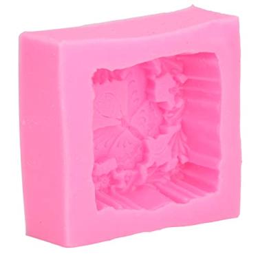 Imagem de Molde de silicone em forma de flor de borboleta 3d, sabonete artesanal, decoração de bolo fondant, chocolate, doces, gelatina, goma, artesanato, ferramenta de cozinha rosa