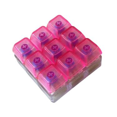 Imagem de Generic Brinquedo portátil para festa com teclado Fidget, acessório versátil e inovador com botão mecânico para teclado Fidget para escritório, casa e escola, Rosa, 9 Teclados