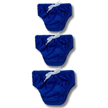 Imagem de Kawaii Baby Fraldas de pano de natação unissex reutilizáveis, calças de natação infantis internas de malha, pacote com 3 (P, M, G) 5,4 a 18 kg