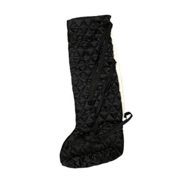 Imagem de Ysyqkn Capa protetora para gesso na perna, à prova de vento, abaixo do joelho, meia de gesso, manga protetora para gesso no pé, para proteção contra o frio, Preto Longo