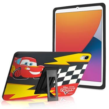 Imagem de Disney Cars Capa infantil para iPad - Capa de 10,9 polegadas para iPad 10ª geração (2022) e A16 11ª geração 11 polegadas (2025) - Capa para tablet com suporte, protetor de silicone à prova de choque