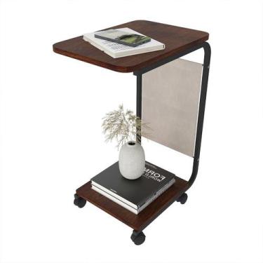 Imagem de Mesa De Apoio Canto Cama Sala Quarto Oficce 40Cm - Fino Inox