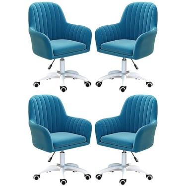 Imagem de Cadeira de jantar, escritório, negócios, recepção, conferência, conjunto de 4 cadeiras de mesa ajustáveis, cadeira de escritório para computador, cadeira de jantar giratória 360, cadeira de jantar de